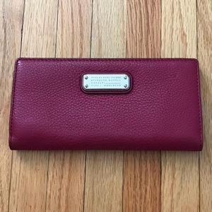 Marc Jacobs Fuschia Pebble Leather Wallet